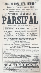 MVRW Premiere PARSIFAL MONNAIE 1914
