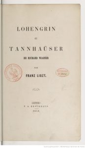 <em>Lohengrin et Tannhäuser de Richard Wagner</em> par Franz Liszt