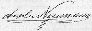 Signature d'Angelo Neumann