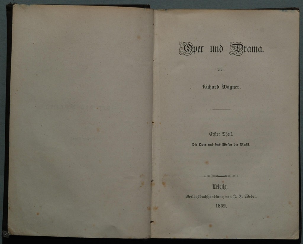 Mvrw Richard Wagner Oper Und Drama 1852