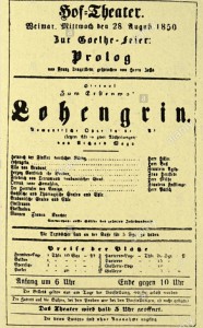 MVRW LOHENGRIN Weimar 1850 affiche