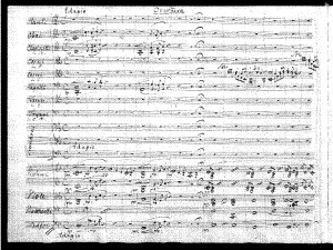 Manuscrit de l'Ouverture du Freischütz par son compositeur, Carl Maria von Weber