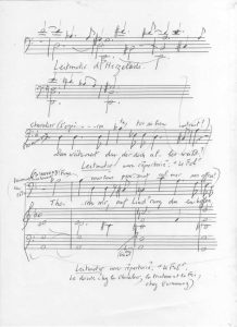 Ex.<strong>nr 1/c</strong>: <em>Parsifal,</em> Wagner, Acte I. Les <em>Leitmotive mauvais</em>,<em> extérieurs ou doutant.</em> Celui, par exemple, d'Herzeleide, la mère de Parsifal, qui garda son fils dans l'ignorance de son origine afin qu'il ne suive pas les traces de son père et ne devienne Chevalier.