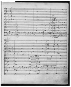 Figure 1 : Partition de direction de Liszt pour Lohengrin, Acte 1, scène 1 (Goethe- und Schiller-Archiv, Weimar ; GSA 60/Z 19)